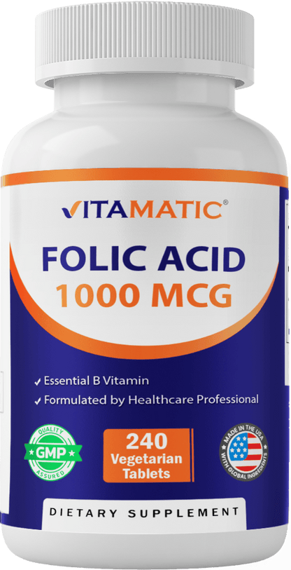 Vitamatic Folic Acid 1mg Supplement, 240 Tablets