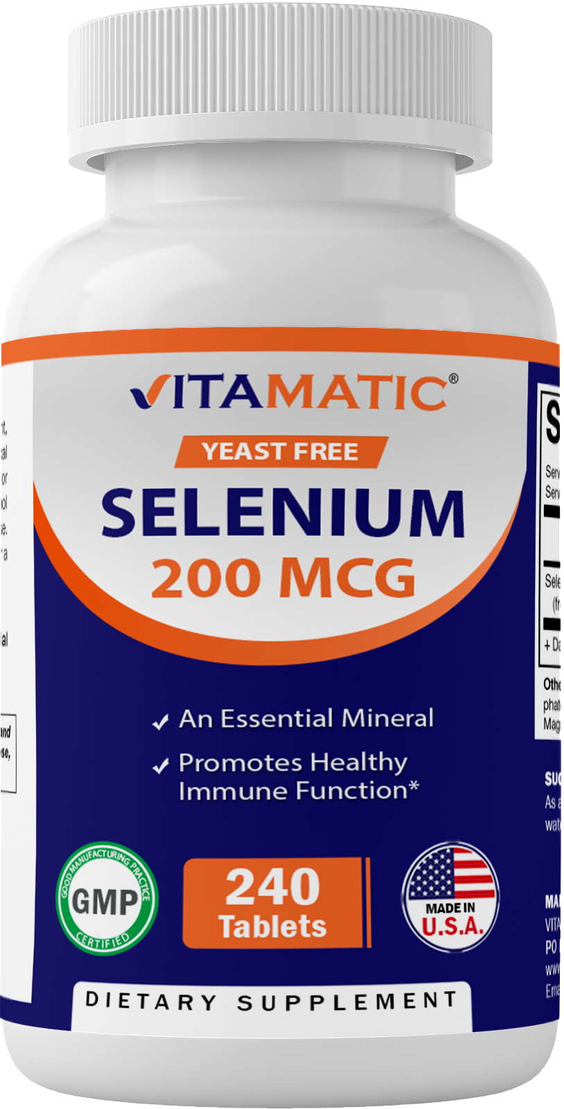 Yeast Free Selenium 200 mcg 240 Tablets
