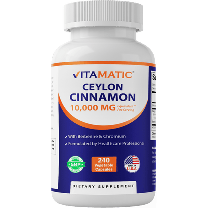Ceylon Cinnamon 10000mg - 240 Vegetable Capsules