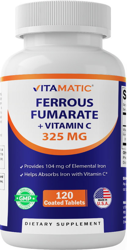 Ferrous Fumarate 325 mg + Vitamin C 100 mg - 120 Tablets
