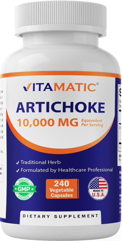 Artichoke Extract Vegetable Capsules 10000mg - 240 Count Capsules