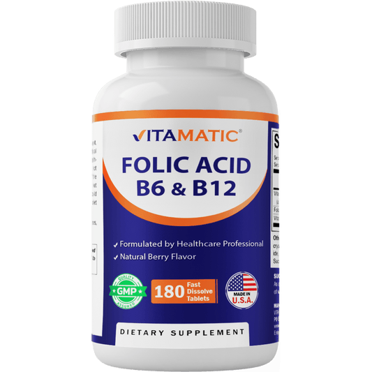 Folic Acid B6 & B12 - 180 Tablets