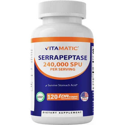Serrapeptase 240,000 SPU 120 Delayed Released Capsules