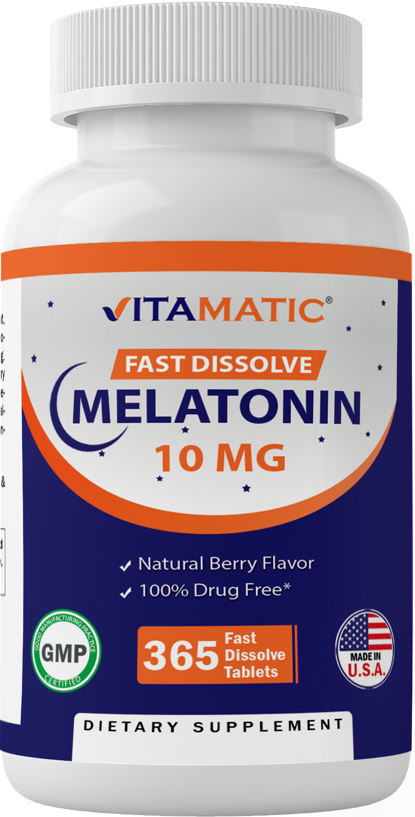Melatonin 10mg 365 Fast Dissolve Tablets – Vitamatic