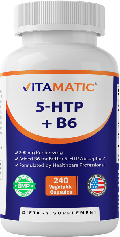 5-HTP + Vitamin B6, 240 Capsules