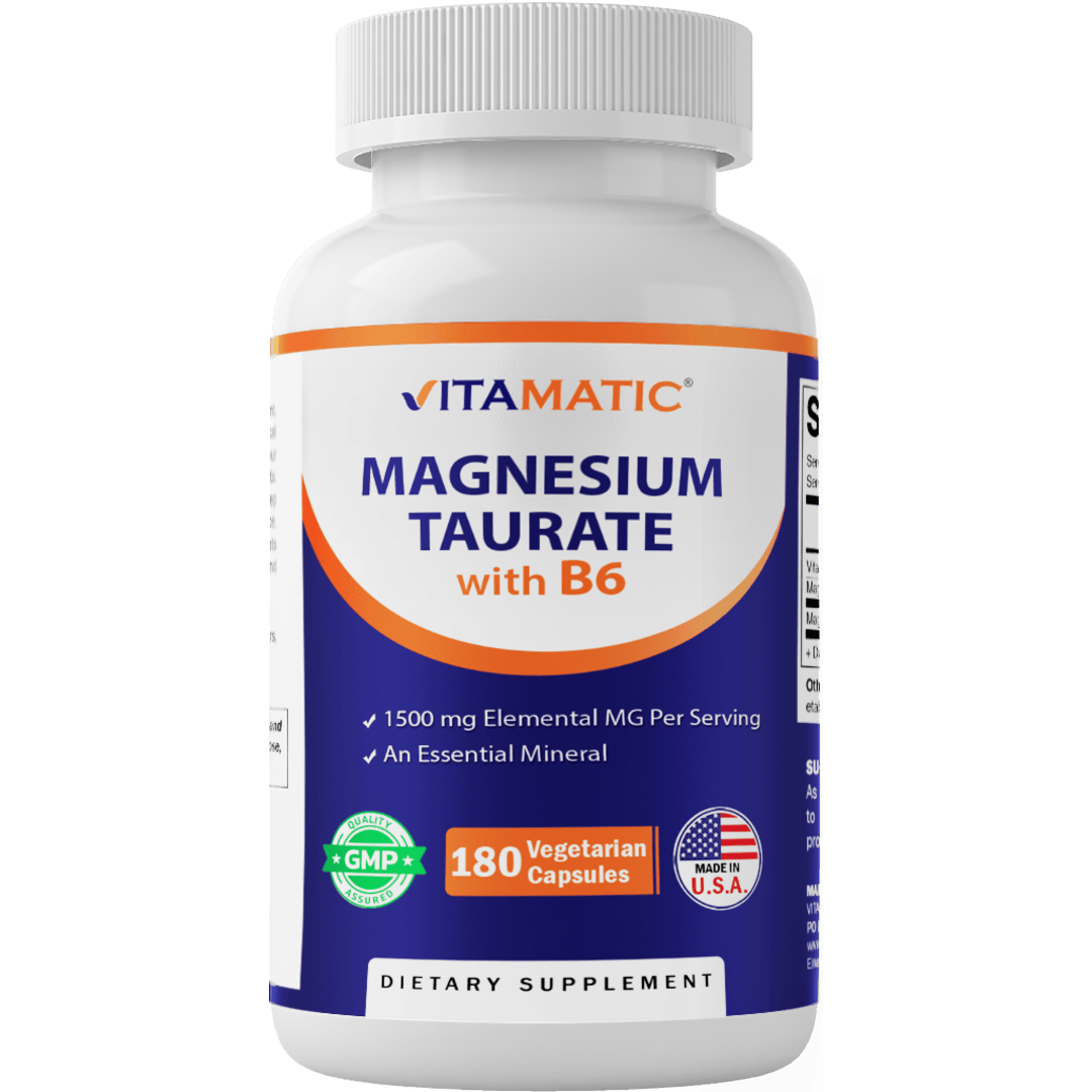 Magnesium Taurate 1500mg  180 Vegetarian Capsules