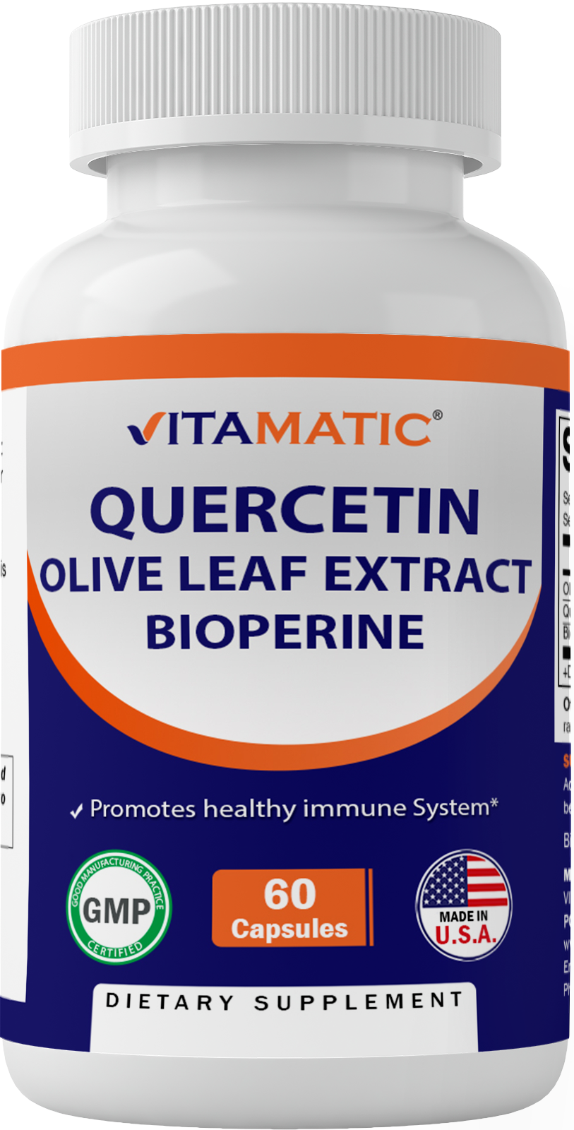 Quercetin, Olive Leaf Extract, with Bioperine, 910 mg, 60 Capsules