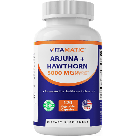 Arjuna 2500mg + Hawthron 2500 mg - 120 Vegetable Capsules