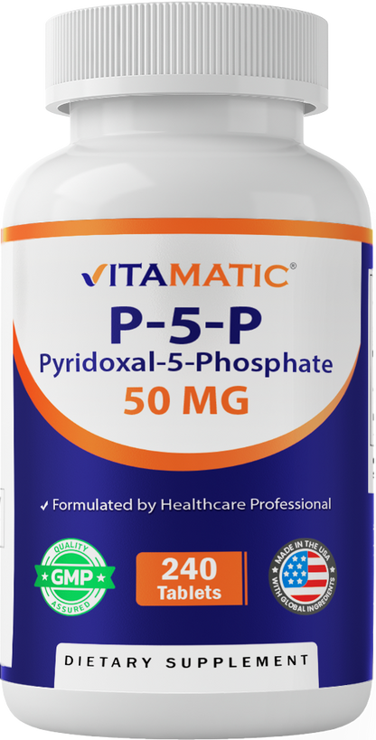 P5P 50mg Pyridoxal-5-Phosphate, 240 Capsules