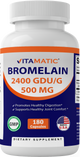 Bromelain 500 mg (2400 GDU/gram) 180 Capsules