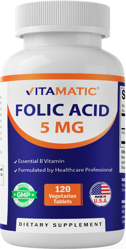 Folic Acid 5mg - 120 Tablets