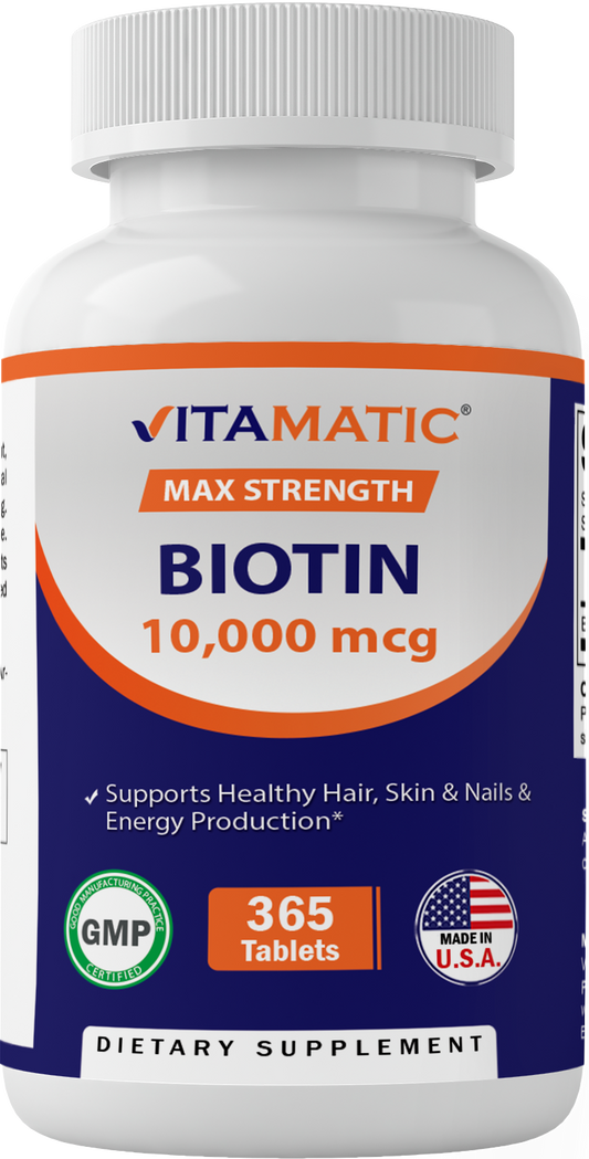 Biotin 10mg 365 Tablets