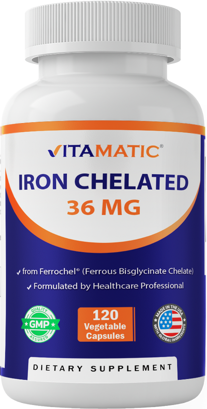Chelated Iron 36mg Capsules