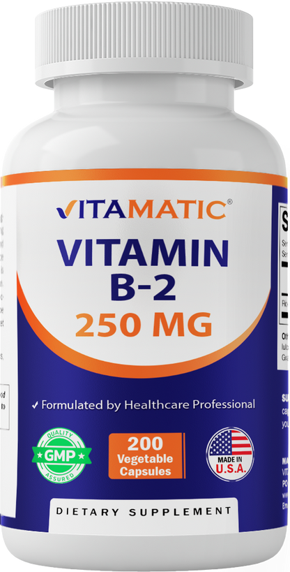 Vitamin B2 250 mg - 200 Capsules