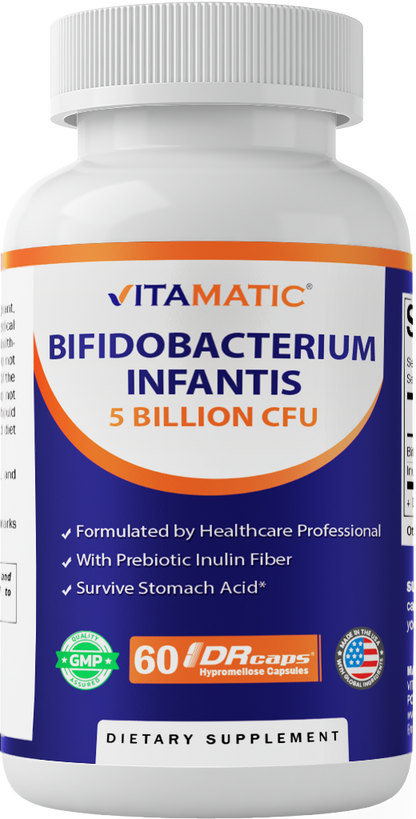 Bifidobacterium Infantis 5 Billion CFU, 60 Capsules