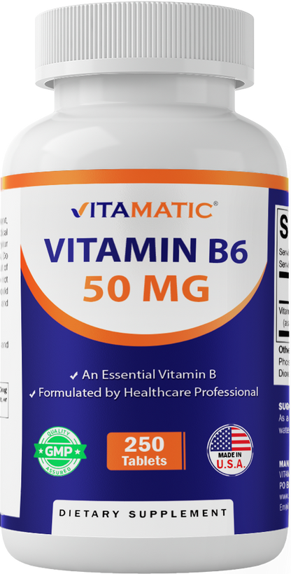 Vitamin B6 50 mg - 250 Tablets