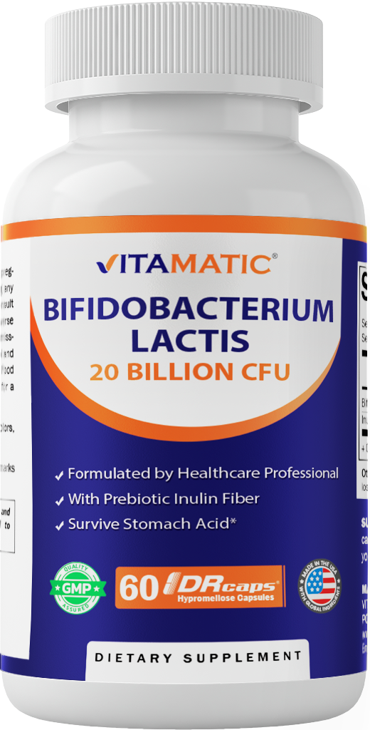 Bifidobacterium Lactis 20 Billion CFU, 60 Capsules