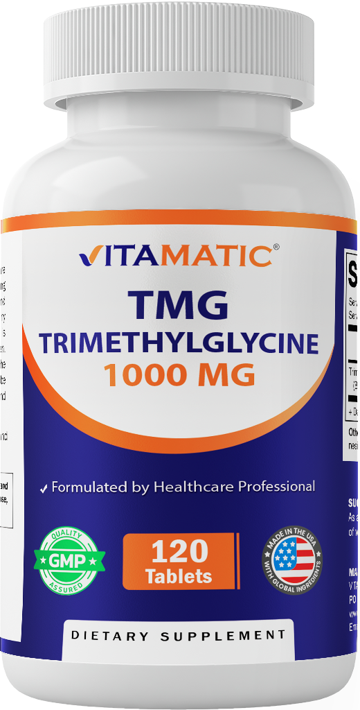 TMG 1000mg Supplement, 120 Vegetarian Tablets