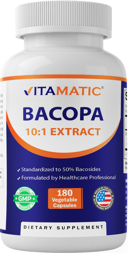 Bacopa Monnieri 10:1 Extract, 120 Capsules
