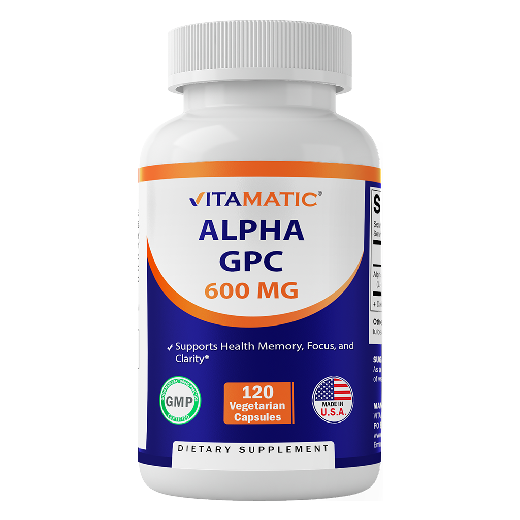 Alpha GPC 600mg per Serving - 120 Ct – Vitamatic