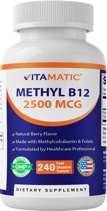 Methyl B12 2500 mcg Fast Dissolve, 240 Tablets