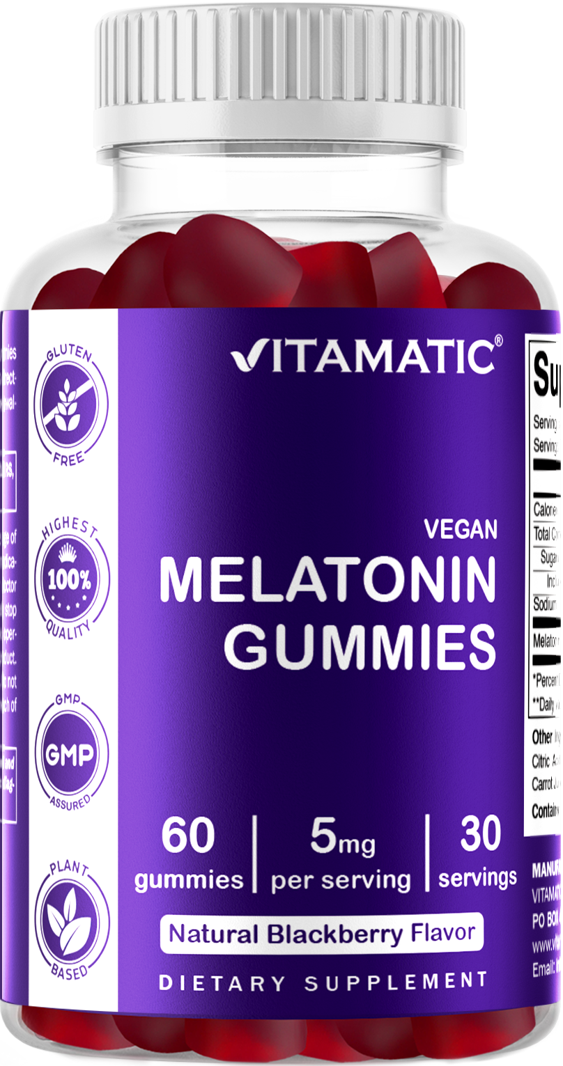 Vitamatic Melatonin 5mg Vegan Gummies, 60 Gummies