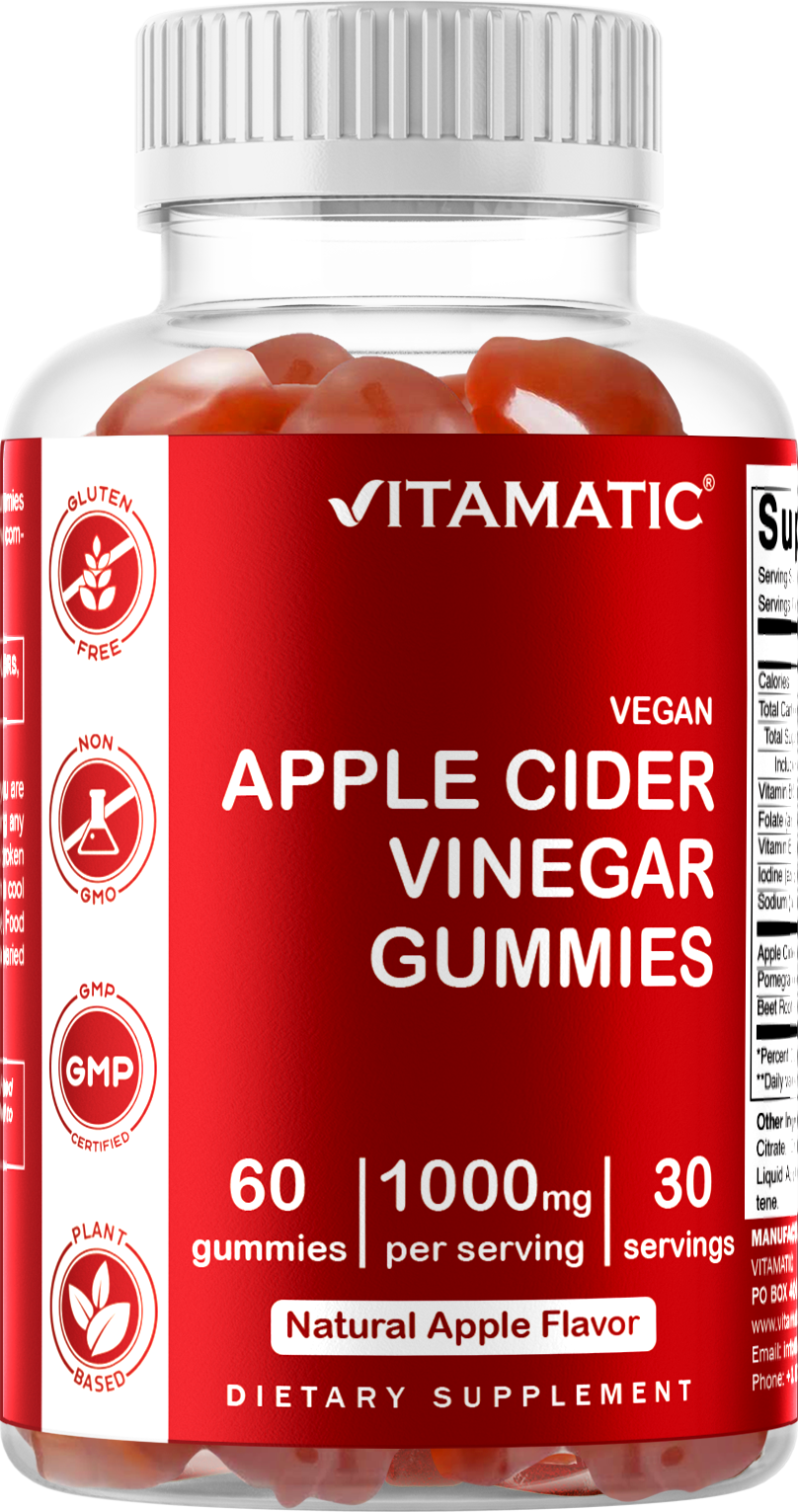 Apple Cider Vinegar  1000 mg 60 Vegan Gummies
