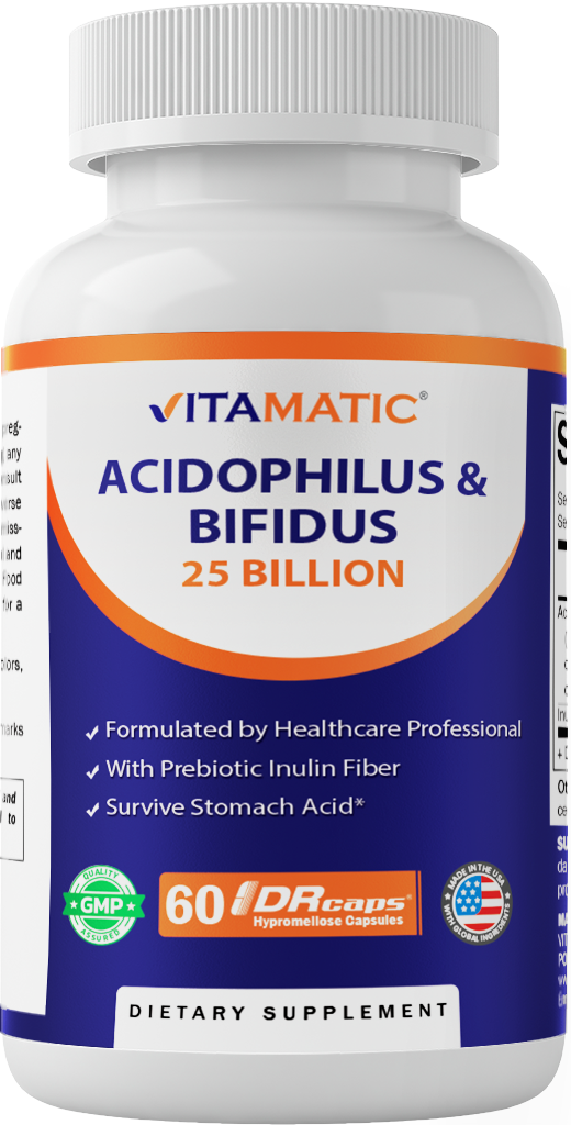 Acidophilus Bifidus 25 Billion CFU, 60 Capsules