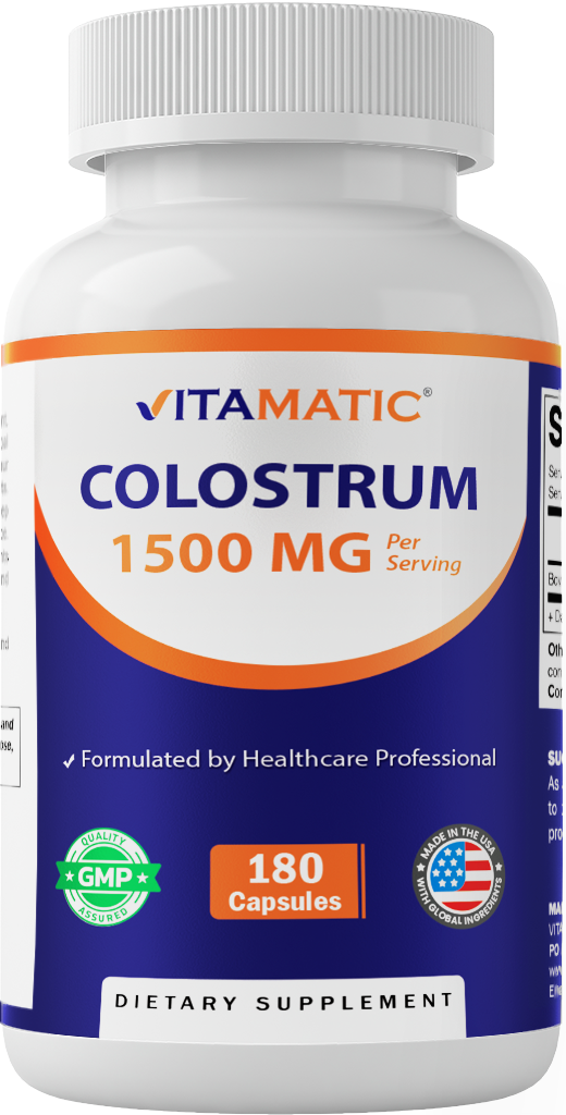 Bovine Colostrum 1500mg Per Serving, 180 Capsules