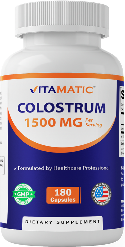 Bovine Colostrum 1500mg Per Serving, 180 Capsules