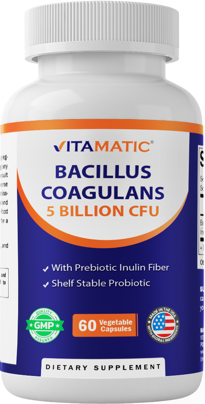 Bacillus Coagulans 5 Billion CFU, 60 Veg Capsules