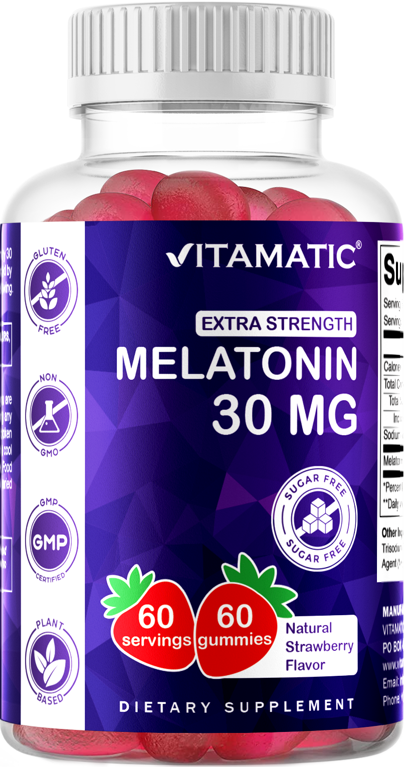 Sugar Free Melatonin 30mg Gummies 60 Ct – Vitamatic