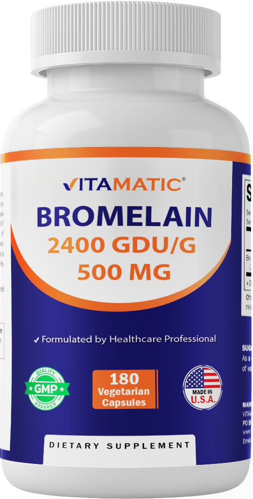 Bromelain 500mg (2400 GDU/gram) -  180 Capsules