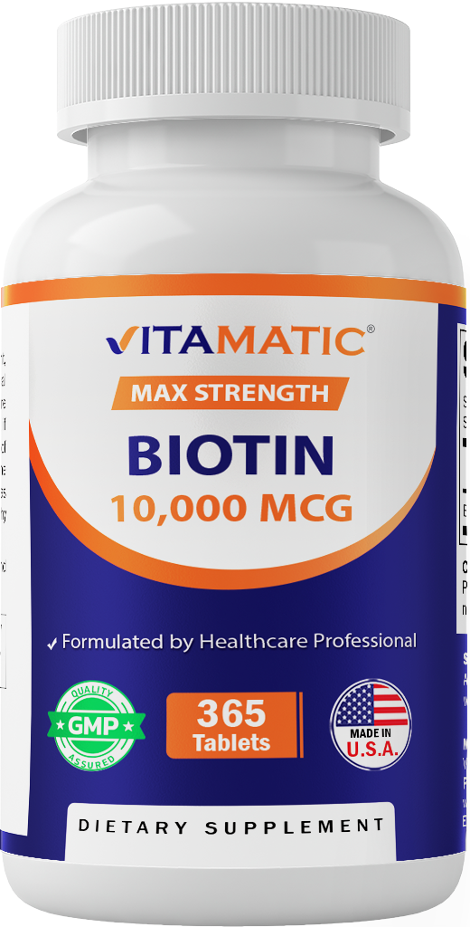 Biotin 10,000mcg - 365 Vegan Tablets