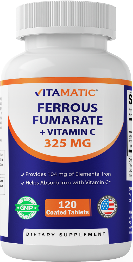 Ferrous Fumarate + Vitamin C, 120 Tablets