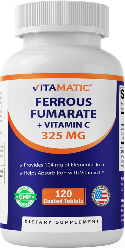 Ferrous Fumarate + Vitamin C, 120 Tablets