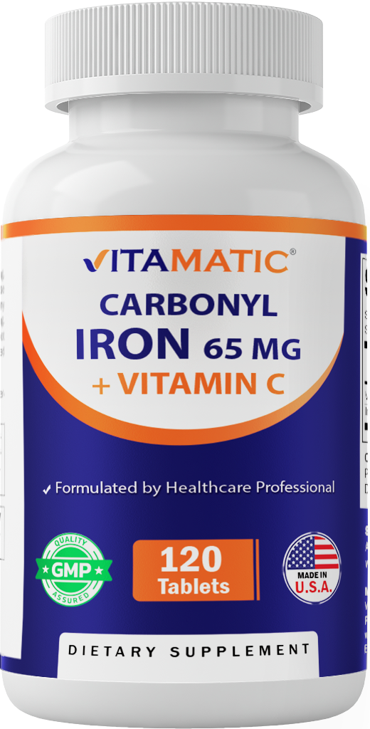 Carbonyl Iron 65 mg with Vitamin C –  120 Tablets