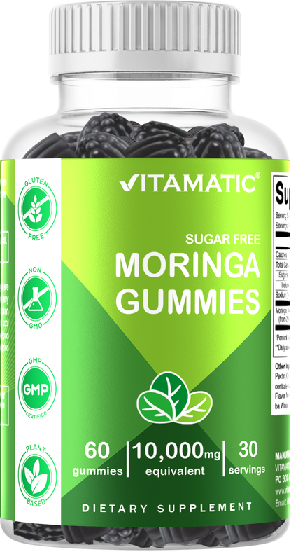 Moringa 100mg (50:1 Extract), Natural Mixed Fruit Flavor, 60 Gummies