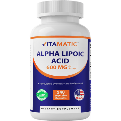 Alpha Lipoic Acid (ALA) 600mg Per Serving - 240 Vegetable Capsules