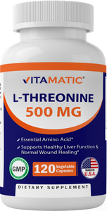 L-Threonine 500 mg 120 Vegetable Capsules