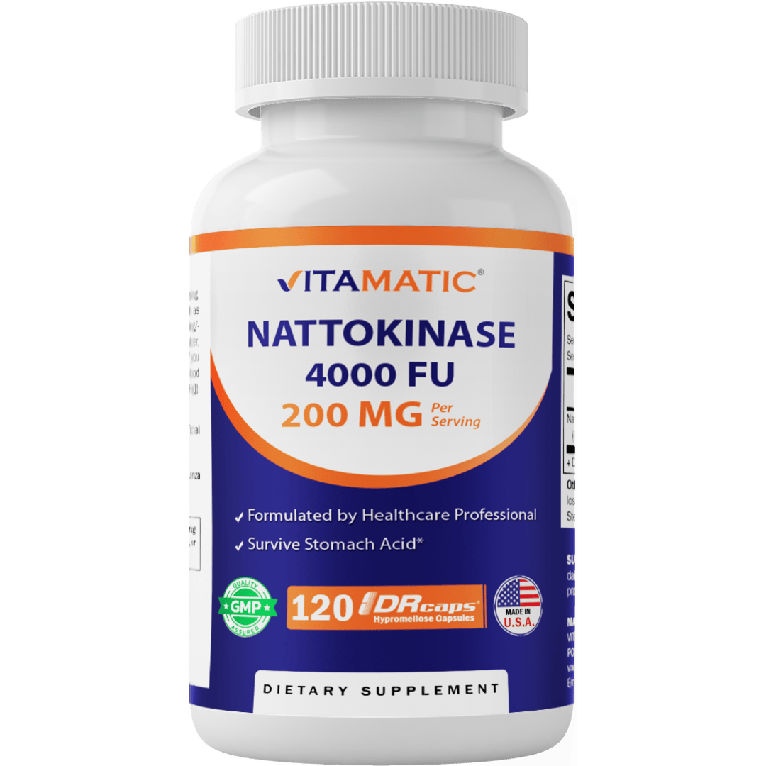 Nattokinase 4,000 FU Servings - 120 DR Capsules