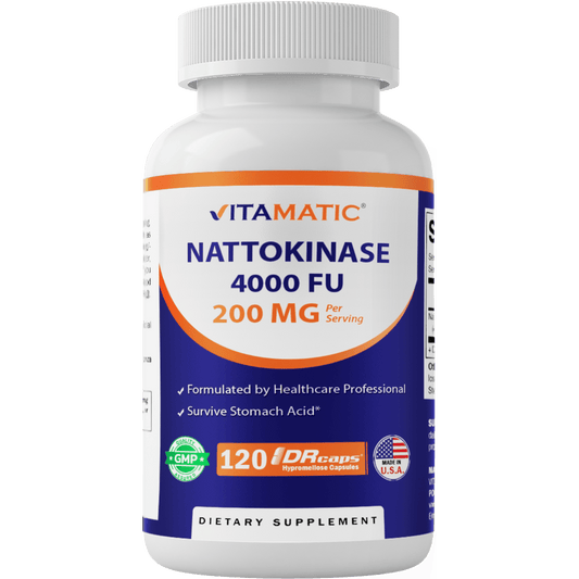 Nattokinase 4,000 FU Servings - 120 DR Capsules