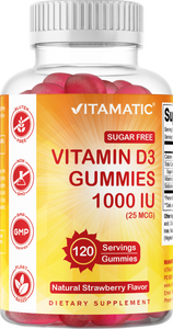  Sugar Free Vitamin D3 1000 IU 120 Gummies