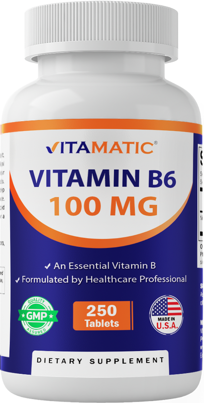 Vitamin B6 100 mg - 250 Tablets