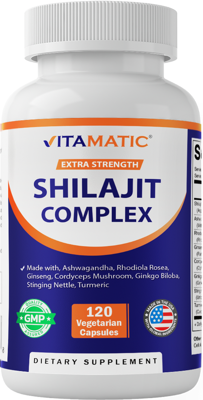 Shilajit Complex 9000mg Equivalent, 120 Capsules