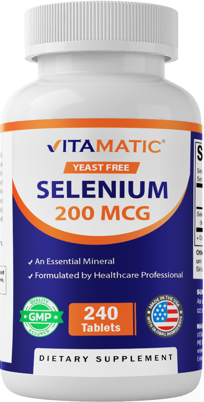 Yeast-Free Selenium 200 mcg, 240 Tablets