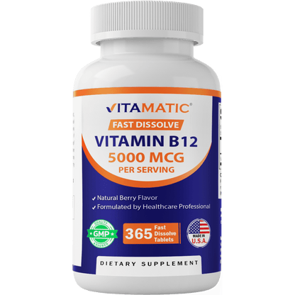 Vitamin B12 5000 mcg per Serving Fast Dissolve 365 Tablets