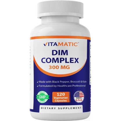 DIM Supplement Complex for Women & Men 300mg 120 Veg Capsules