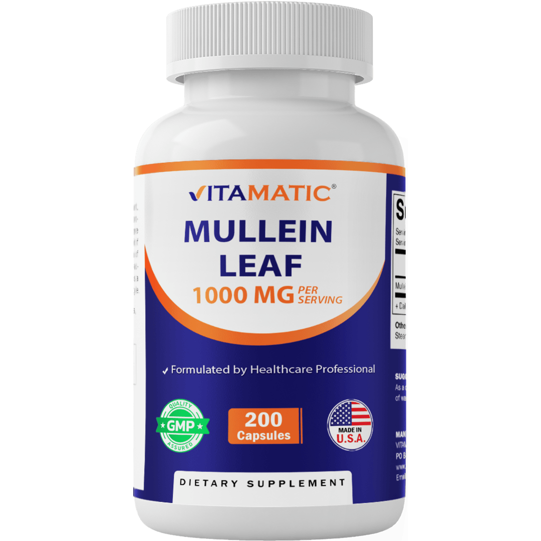 Mullein Leaf Extract 1000 mg - 200 Capsules
