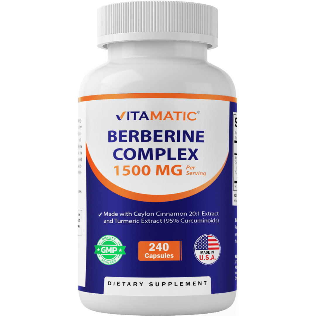Berberine with Ceylon Cinnamon 1500mg - 240 Vegetarian Capsules